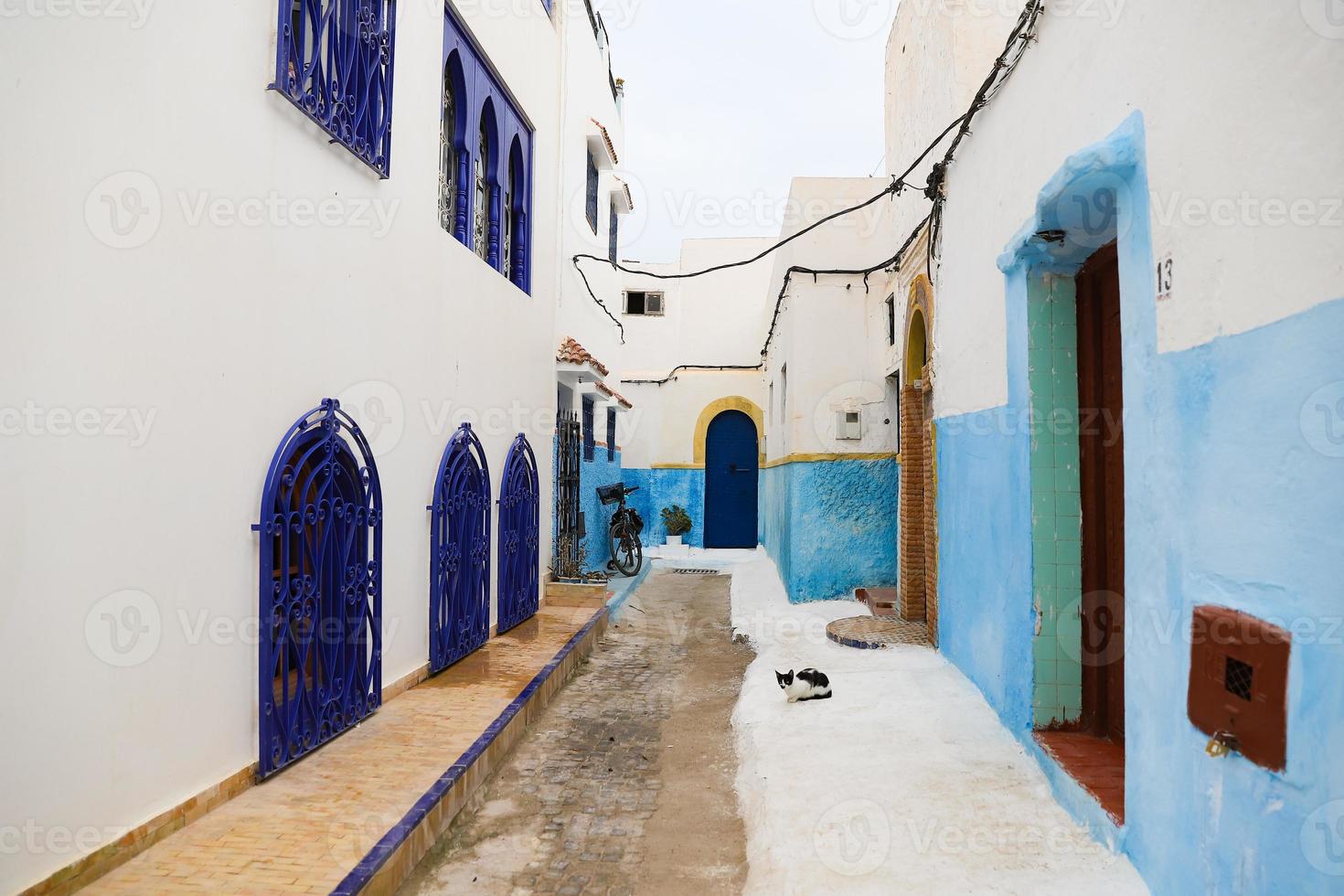 Street in Kasbah of the Udayas in Rabat, Morocco photo