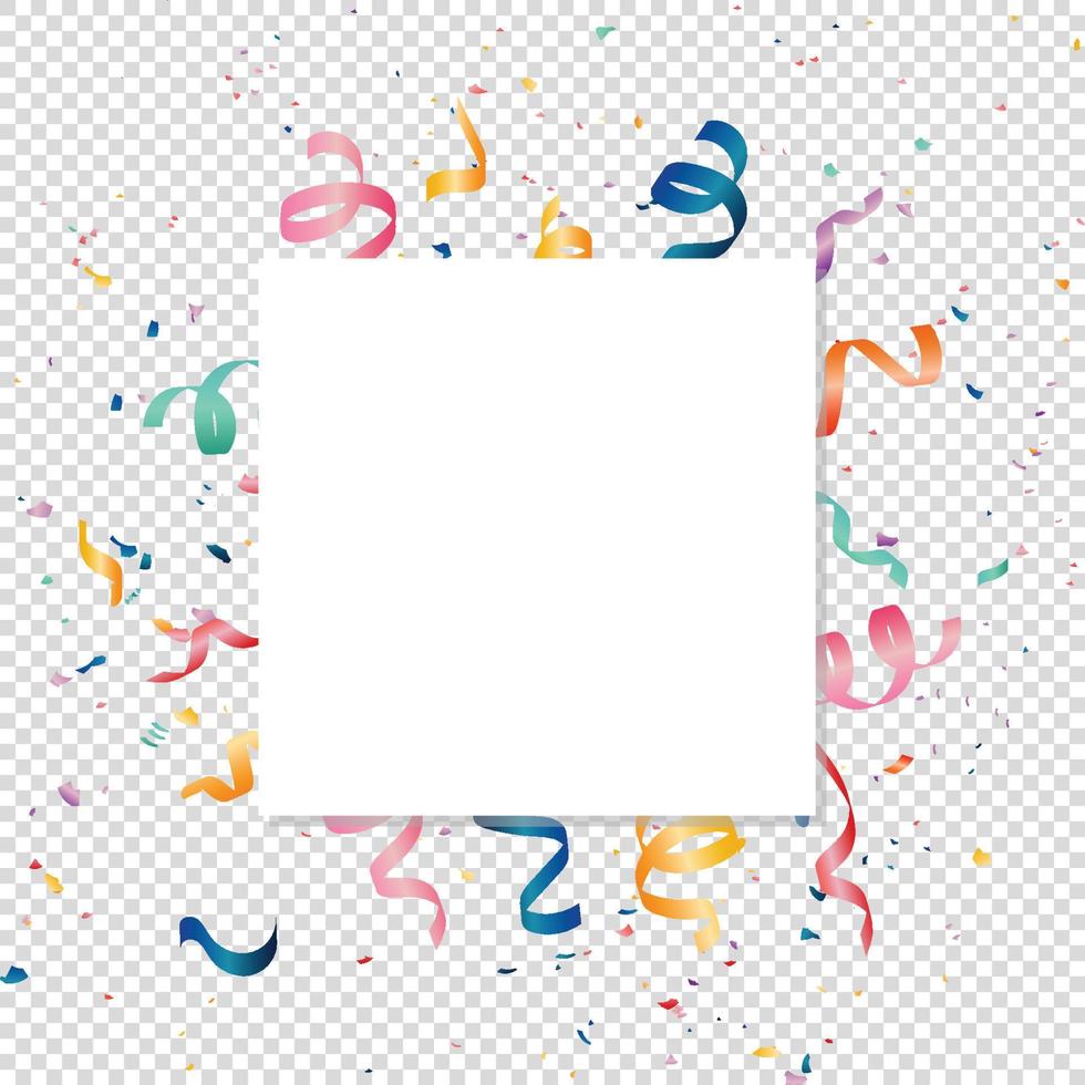 Confetti Elements Transparent Background vector