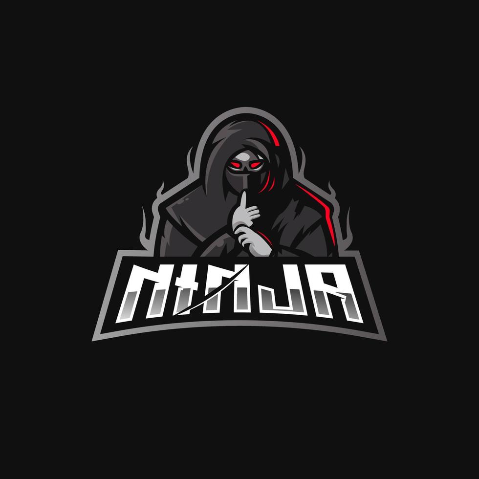 Ninja Mascot Logo Design Illustration Vector
