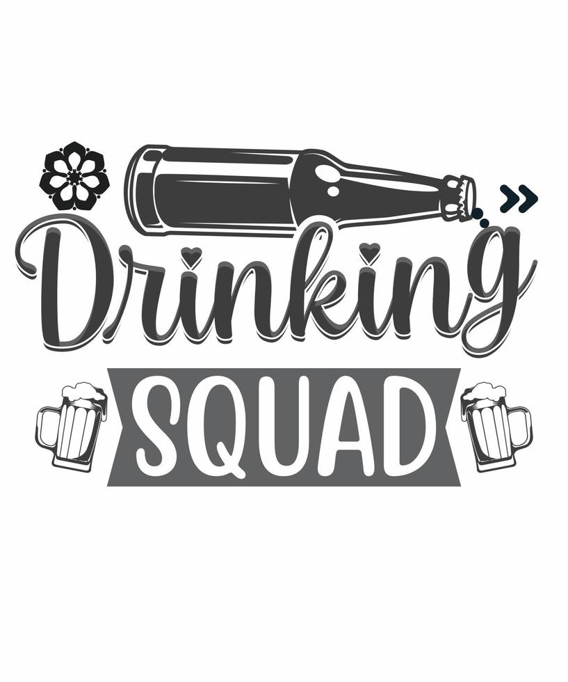 Drinking t shirt design. vector