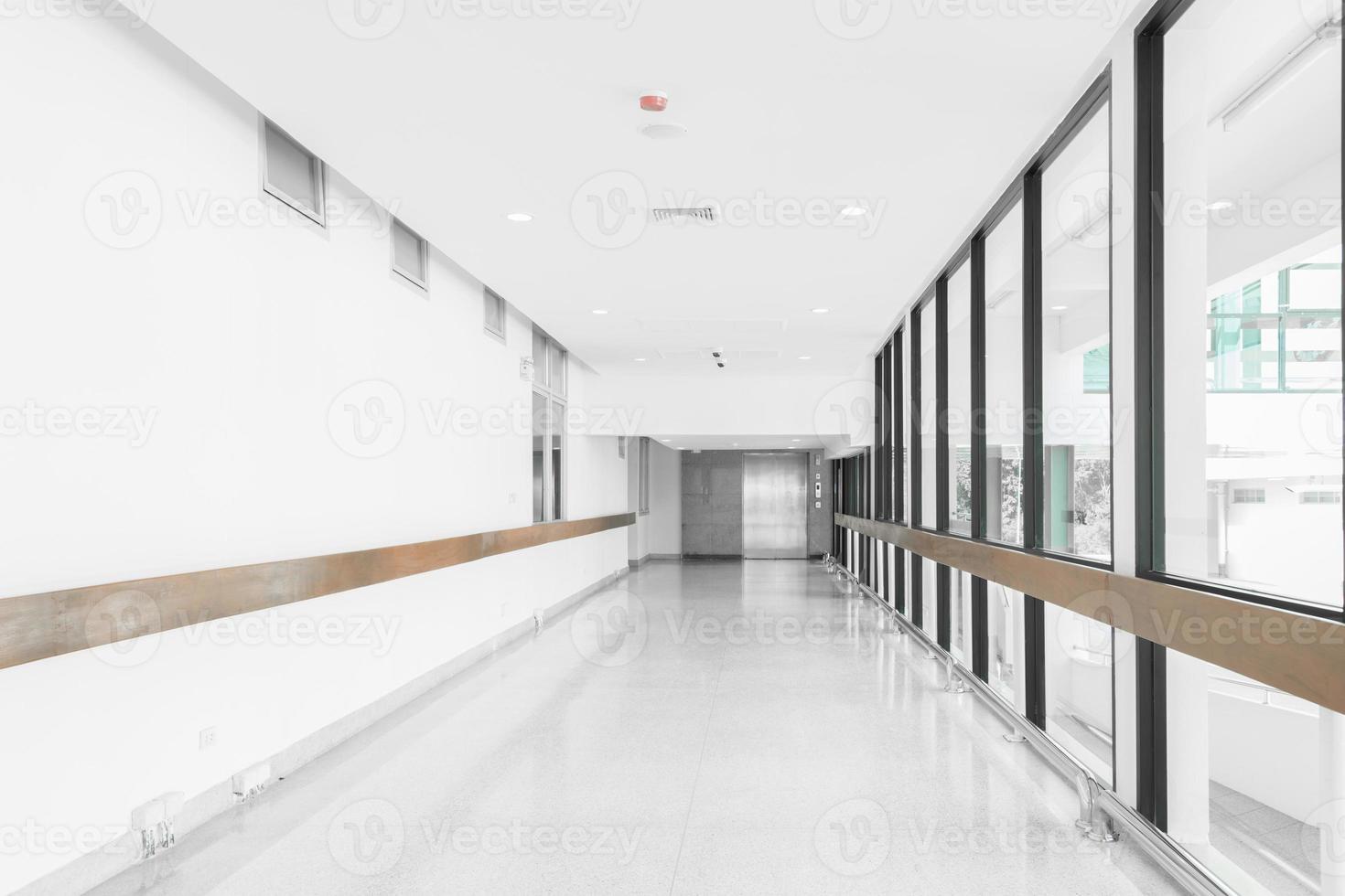 Empty hallway in the hospital photo