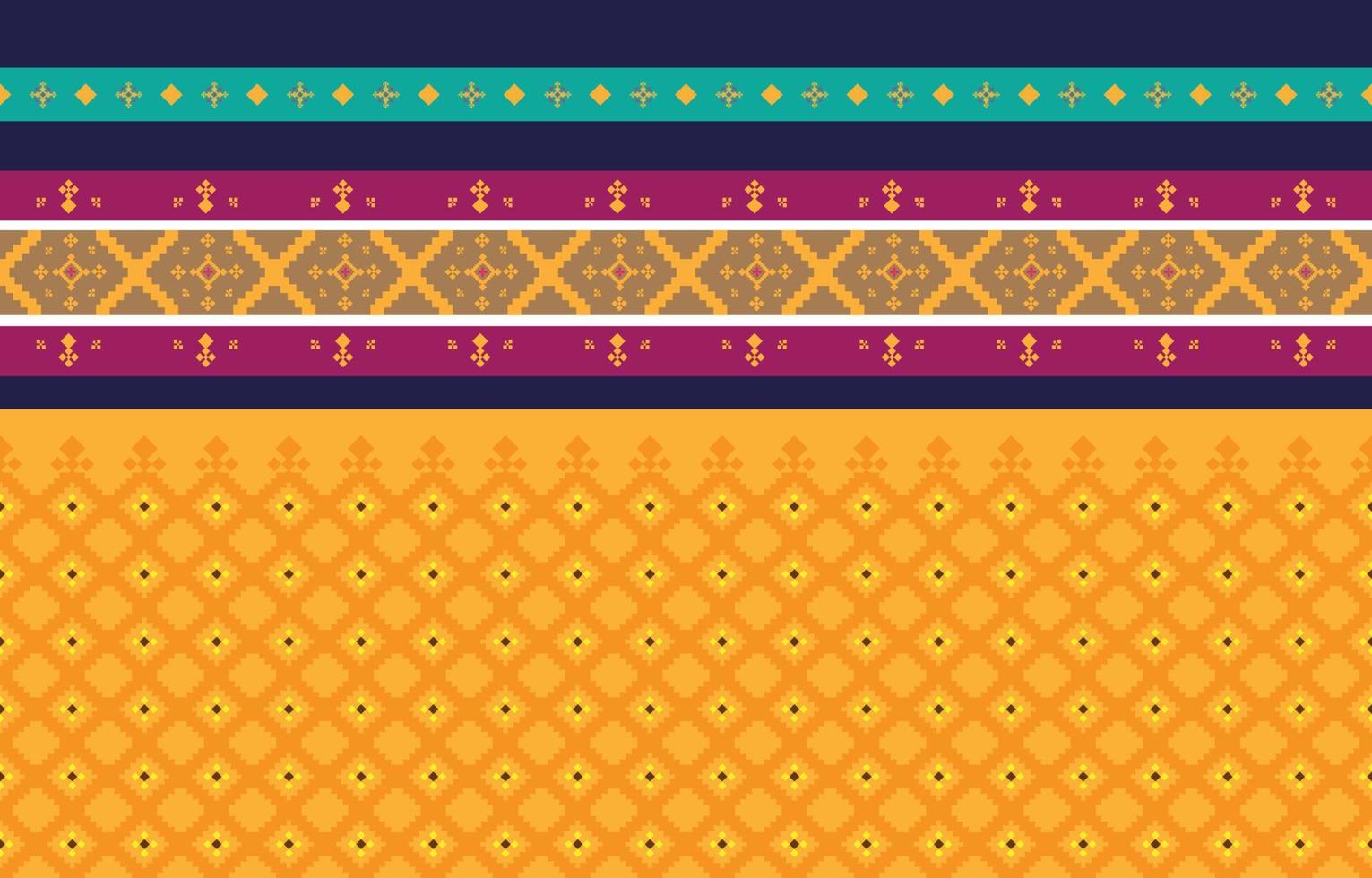 Abstract geometric and tribal patterns, usage design local fabric patterns, Design inspired by indigenous tribes. geometric Vector illustration
