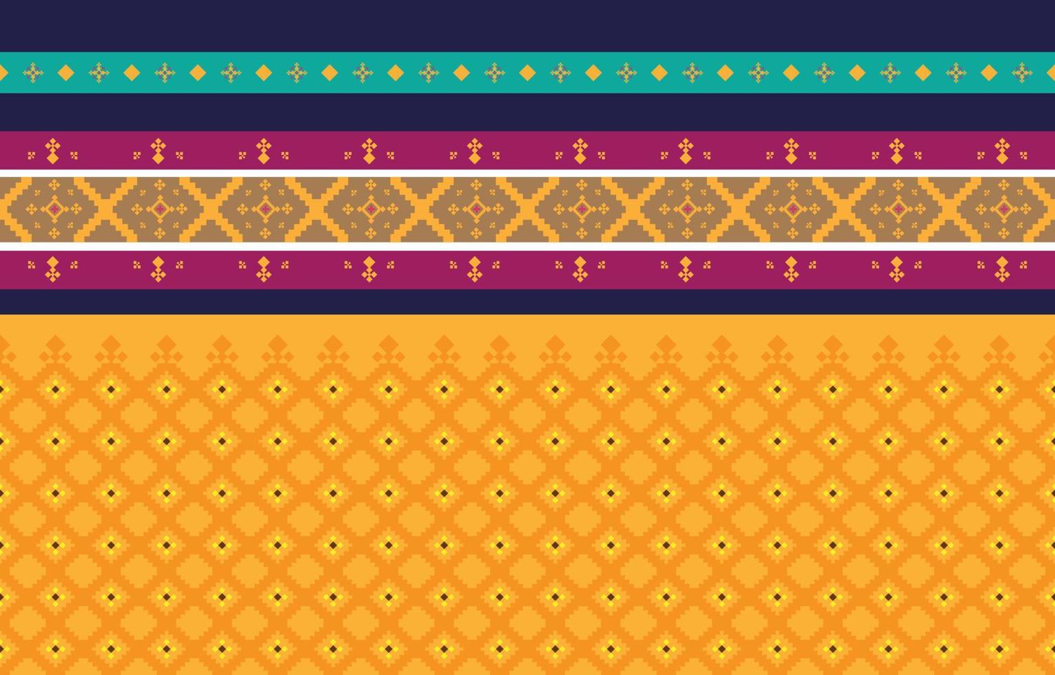 Abstract geometric and tribal patterns, usage design local fabric patterns, Design inspired by indigenous tribes. geometric Vector illustration