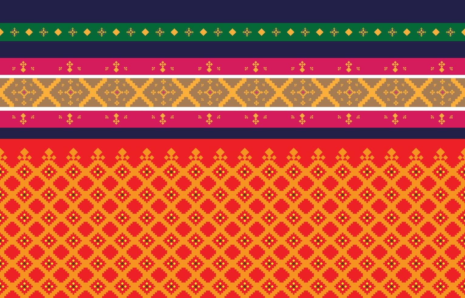 Abstract geometric and tribal patterns, usage design local fabric patterns, Design inspired by indigenous tribes. geometric Vector illustration