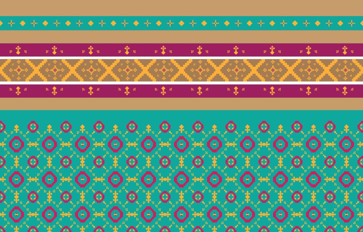 Abstract geometric and tribal patterns, usage design local fabric patterns, Design inspired by indigenous tribes. geometric Vector illustration
