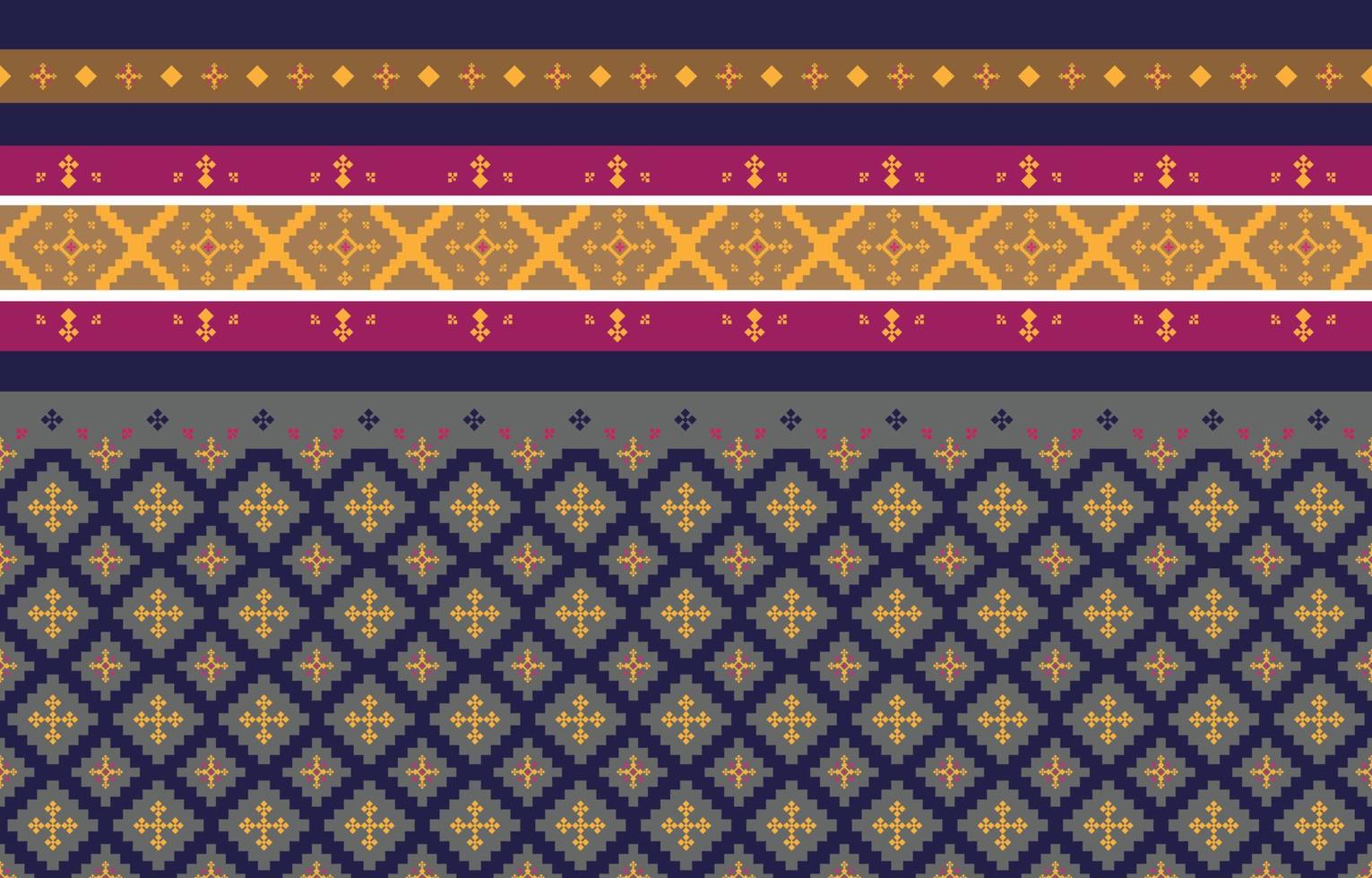 Abstract geometric and tribal patterns, usage design local fabric patterns, Design inspired by indigenous tribes. geometric Vector illustration