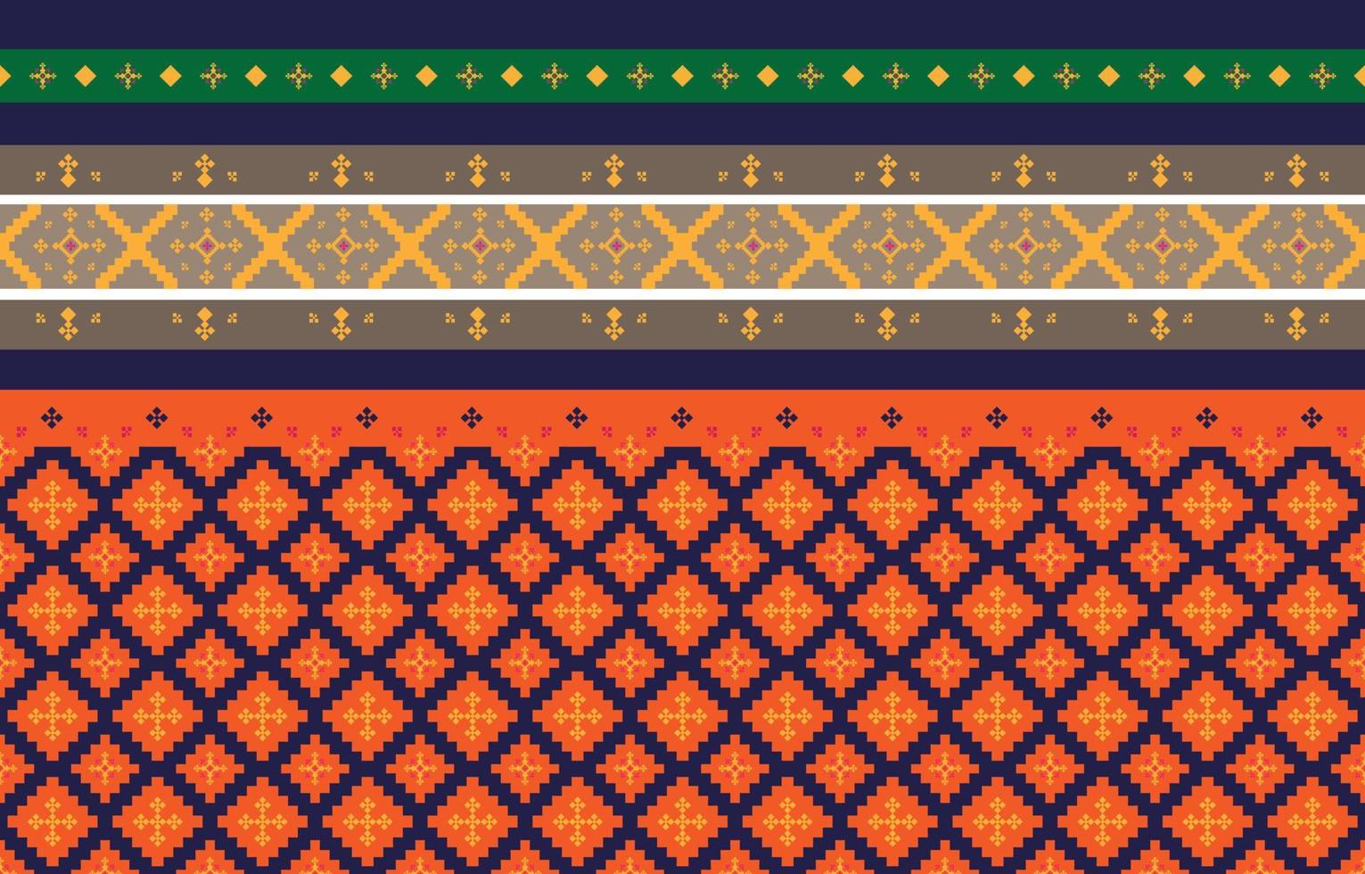 Abstract geometric and tribal patterns, usage design local fabric patterns, Design inspired by indigenous tribes. geometric Vector illustration