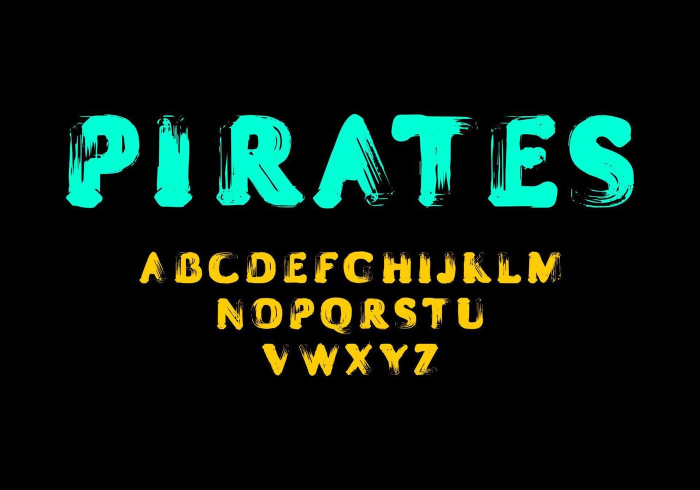 Bold font in a rough old style. Vector fonts for typography, titles, posters, or logos