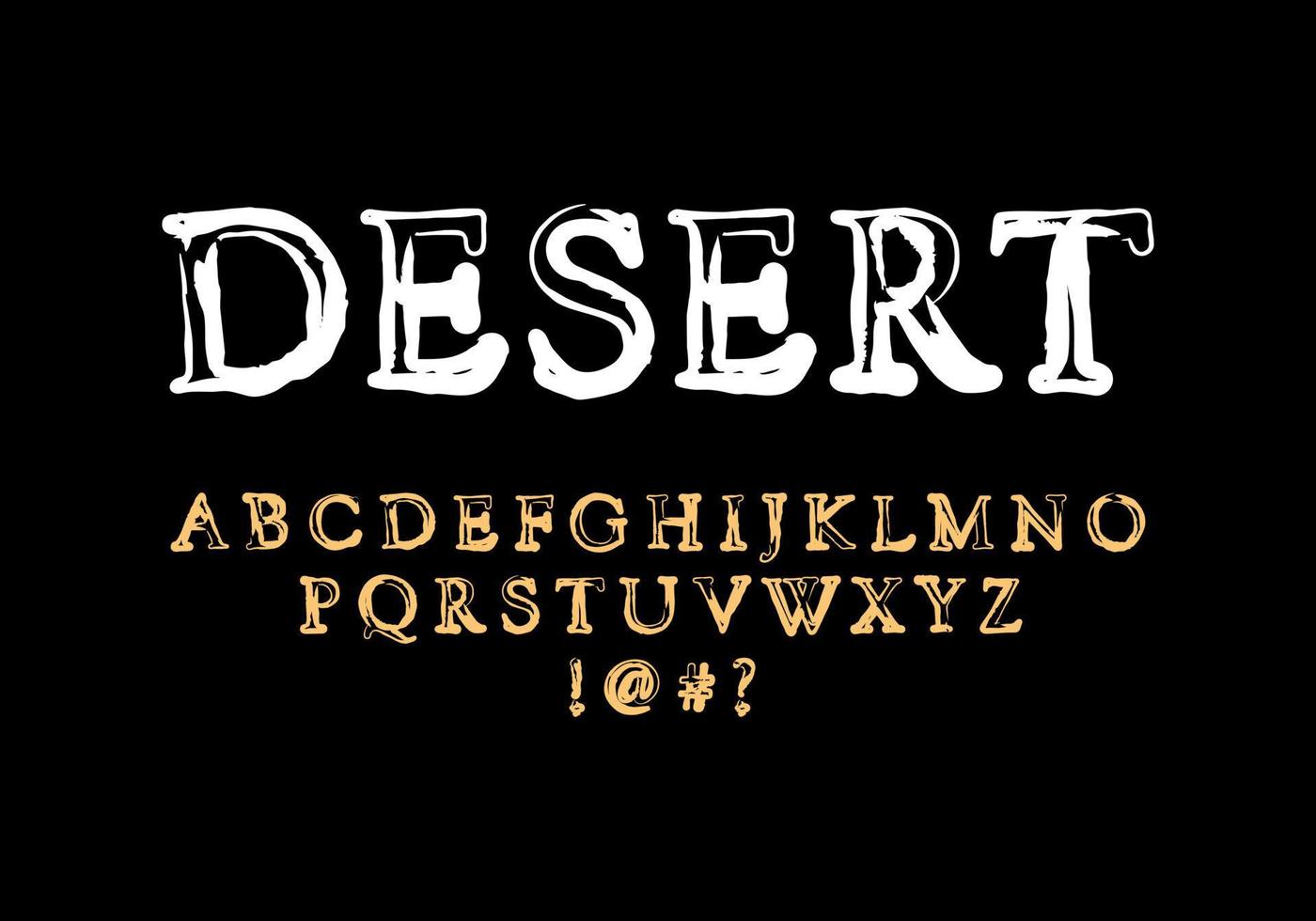 Bold serif font with a rough texture. Vector font for typography, title writing, poster or logo needs