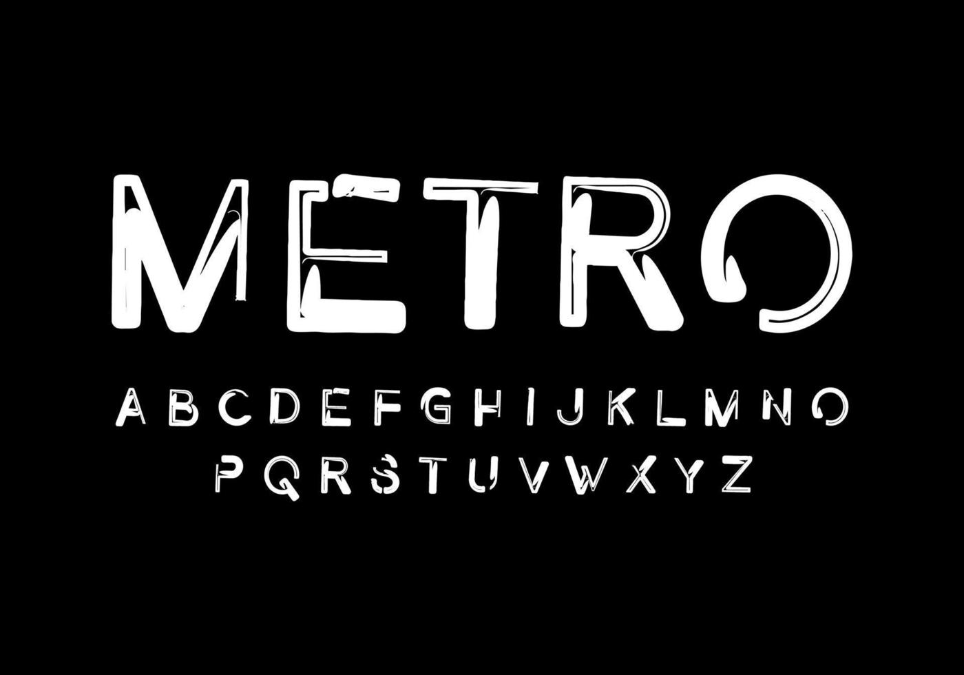 fuente con estilo roto irregular. fuentes vectoriales para tipografía, títulos, carteles o logotipos vector