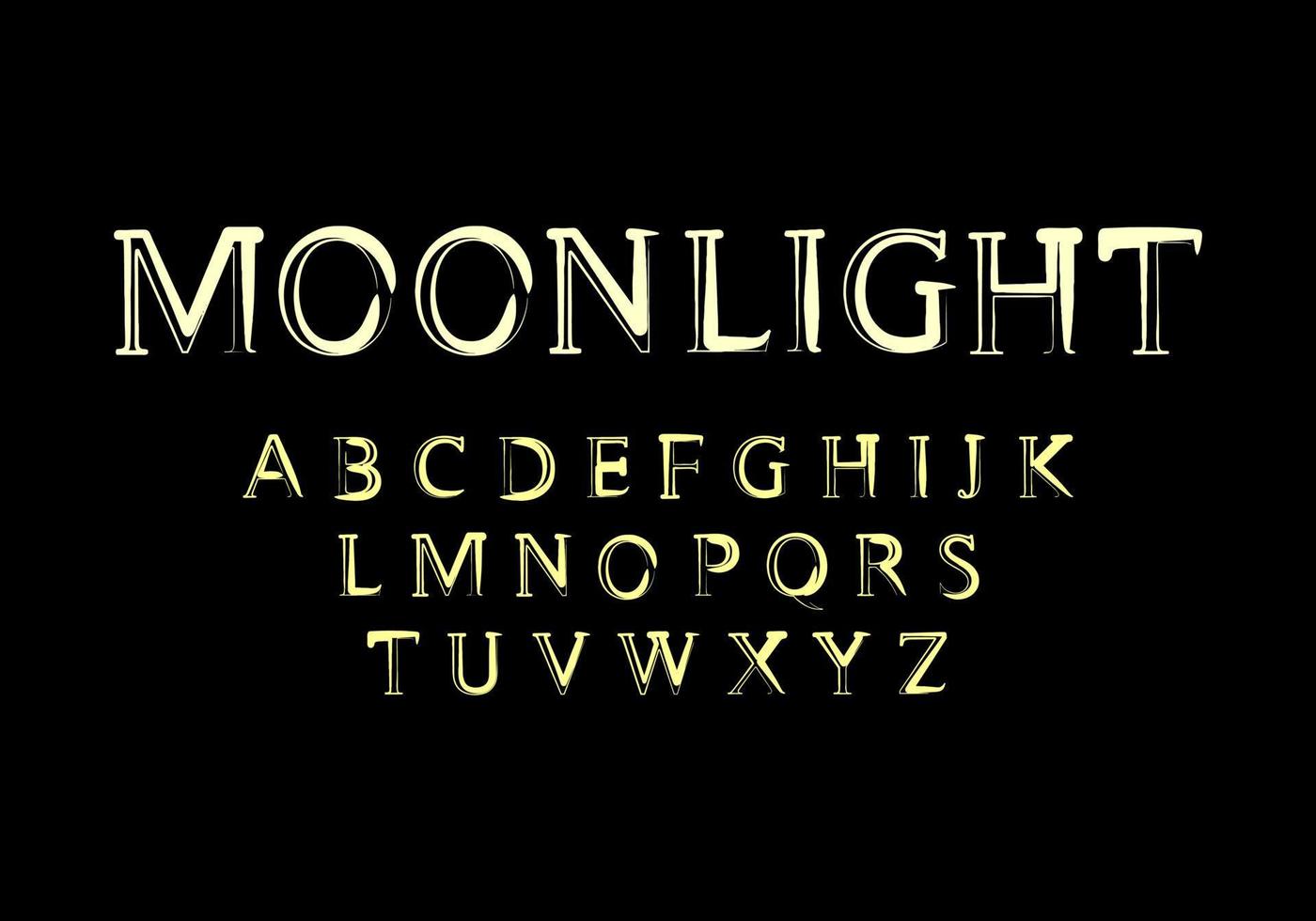 Serif font in rusty retro style. Vector font for typography, title writing, poster or logo needs