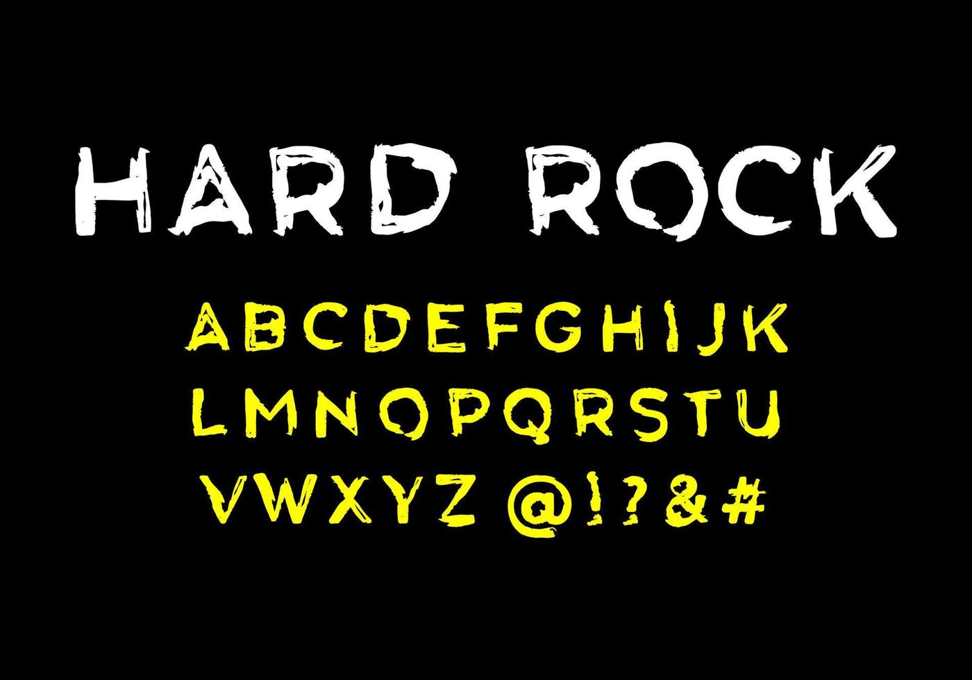 Retro style hard textured font. Vector font for typography, title writing, poster or logo needs