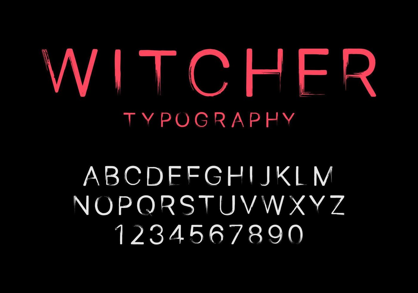 Horror style abstract textured font. Vector fonts for typography, titles, logos and more