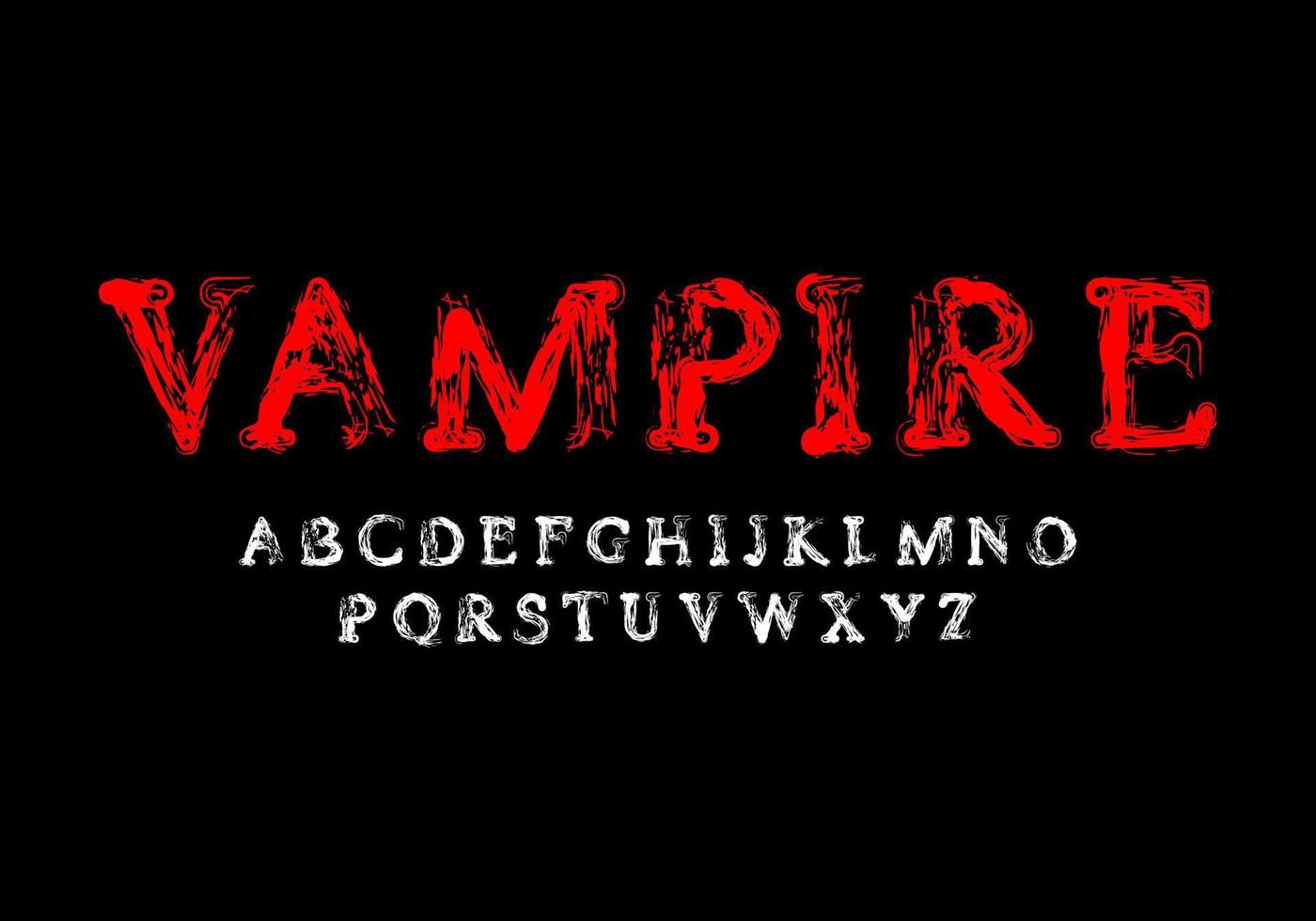 Bold font with horror style. Vector font for typography, title writing, poster or logo needs