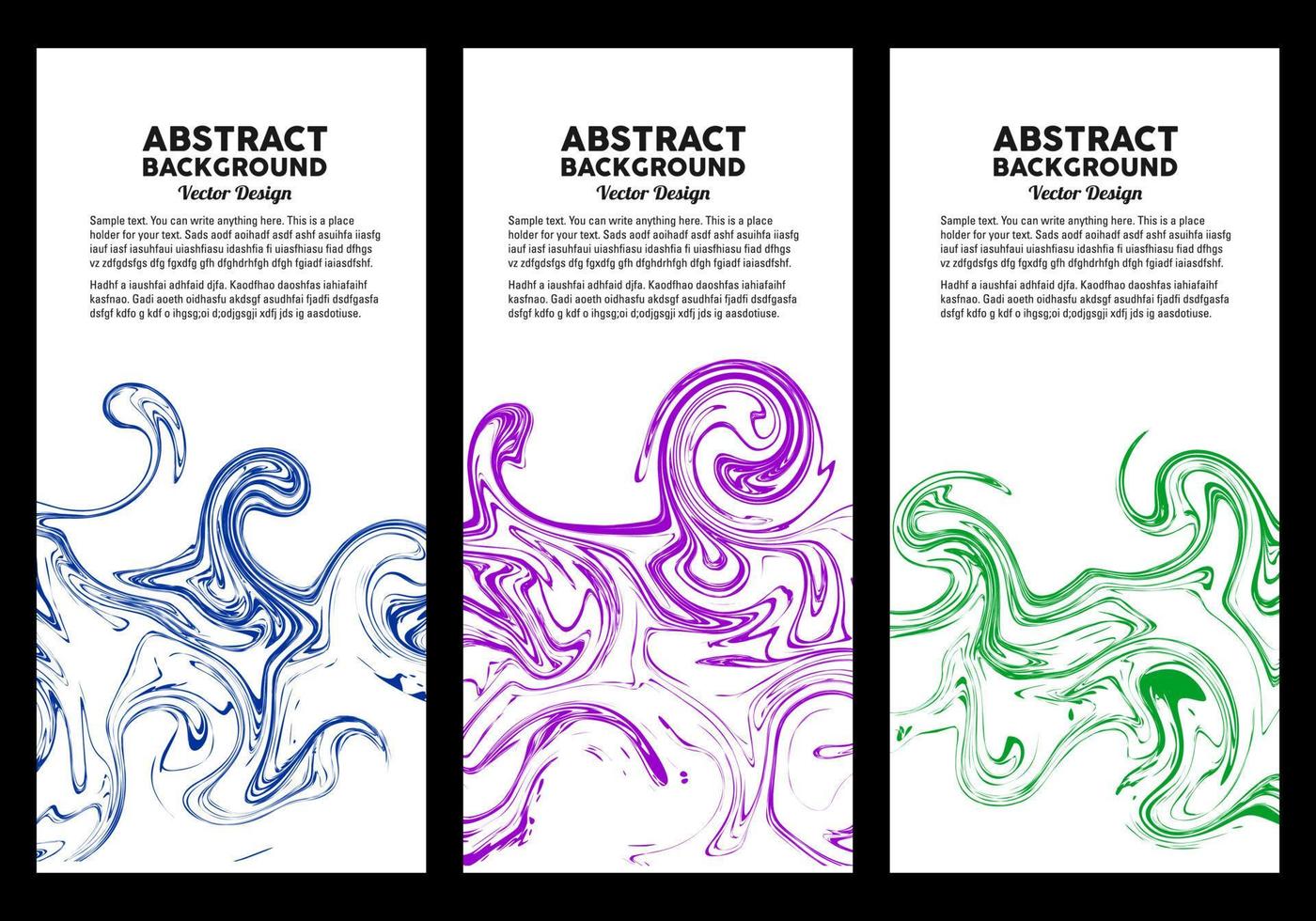colección web de diseños de portada con texturas de pintura abstracta. ilustración vectorial vector