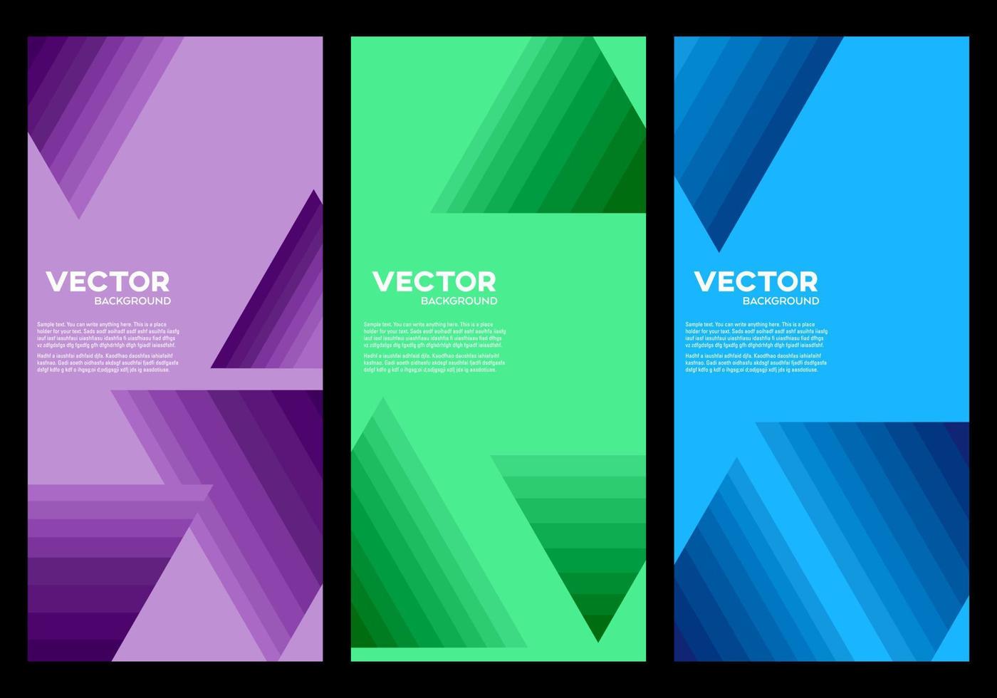 Abstract background with colorful triangular gradient vector