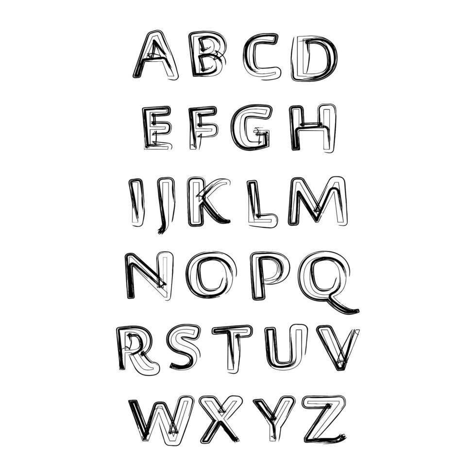 Abstract Handwriting Font vector