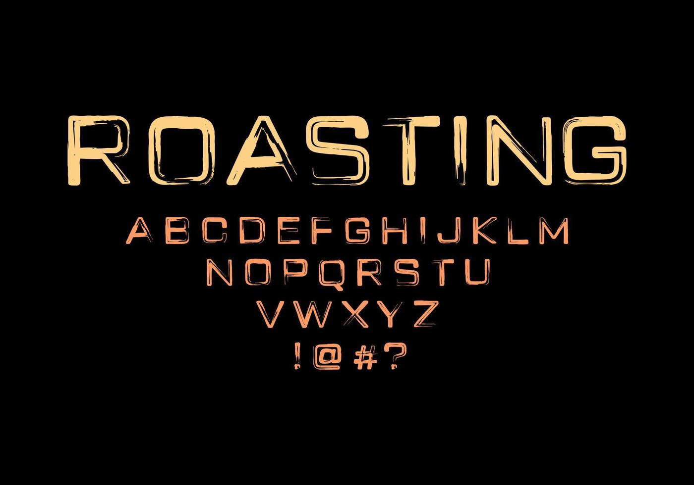 Retro font with toasted old style. Vector fonts for typography, titles, posters, or logos