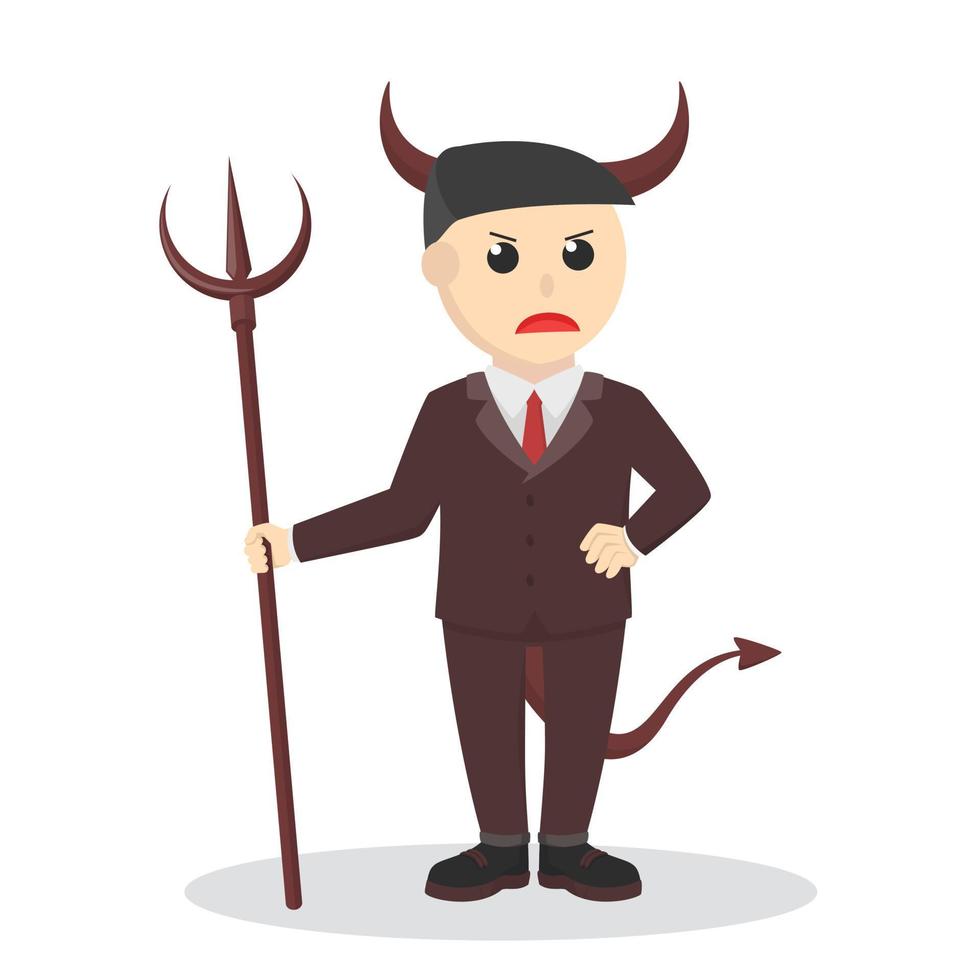 businessman demon red entrepreneur design character on white background vector