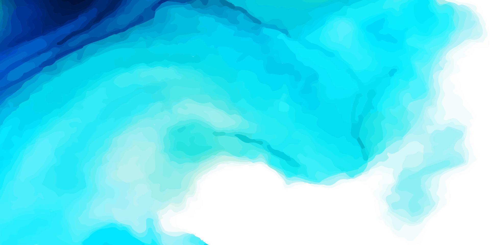 elegante fondo de acuarela en colores marinos. arte fluido. banner horizontal para texto. ilustración vectorial ola de mar. vector