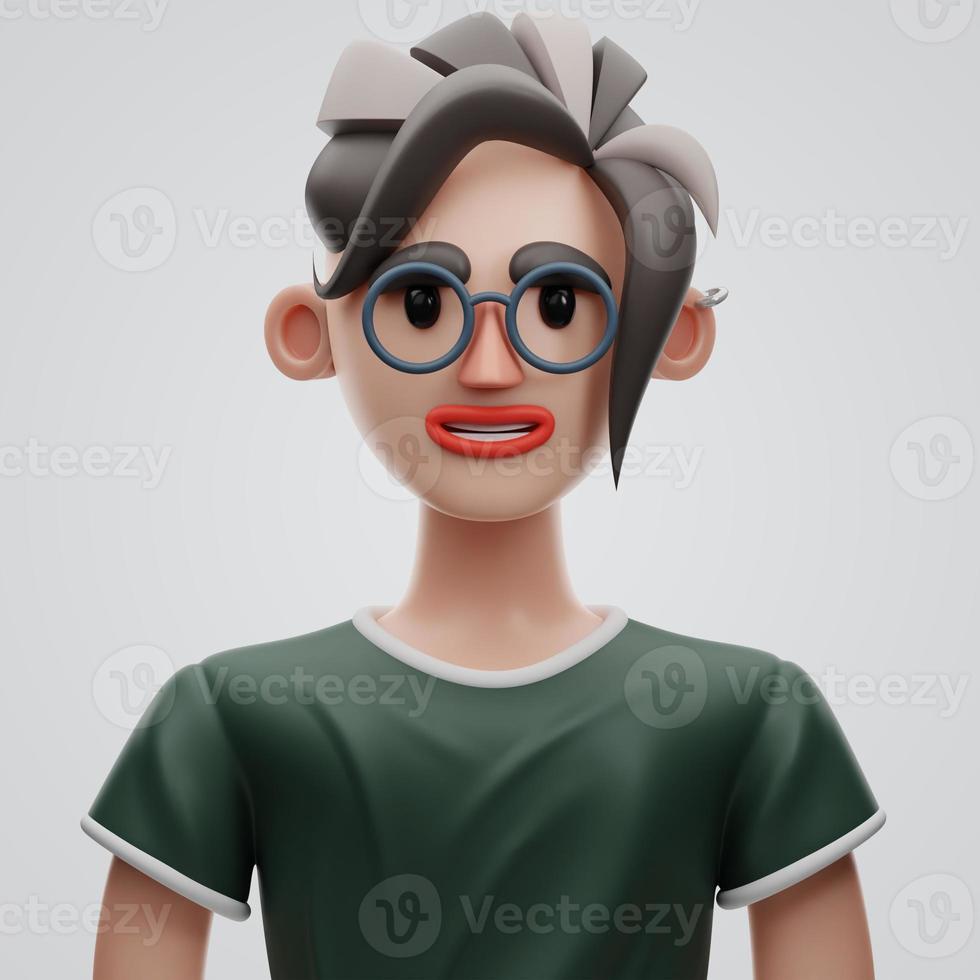 Premium Female Human Character 3d rendering on isolated background photo