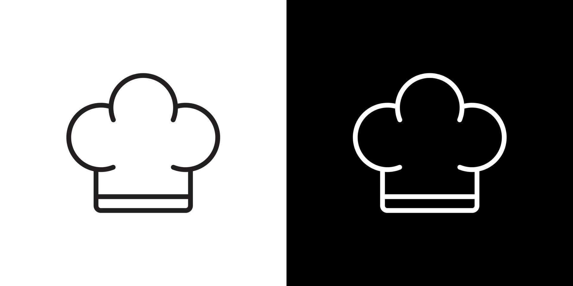 chef hat icon vector in line style