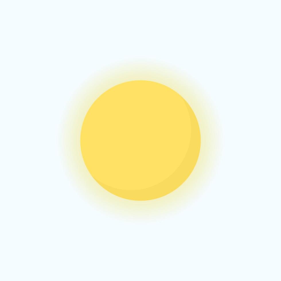 vector de símbolo de icono de sol brillante en estilo plano