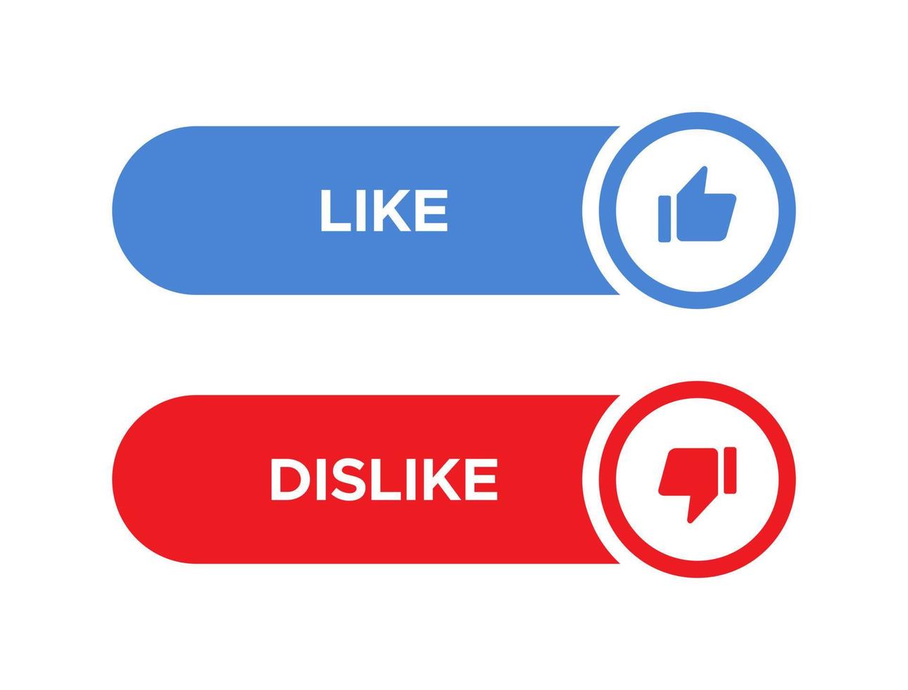 Like and Dislike Icon. Thumb up and heart vector on bar button