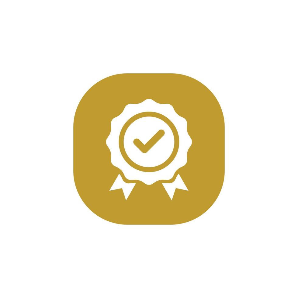 Warranty guarantee icon vector on square background