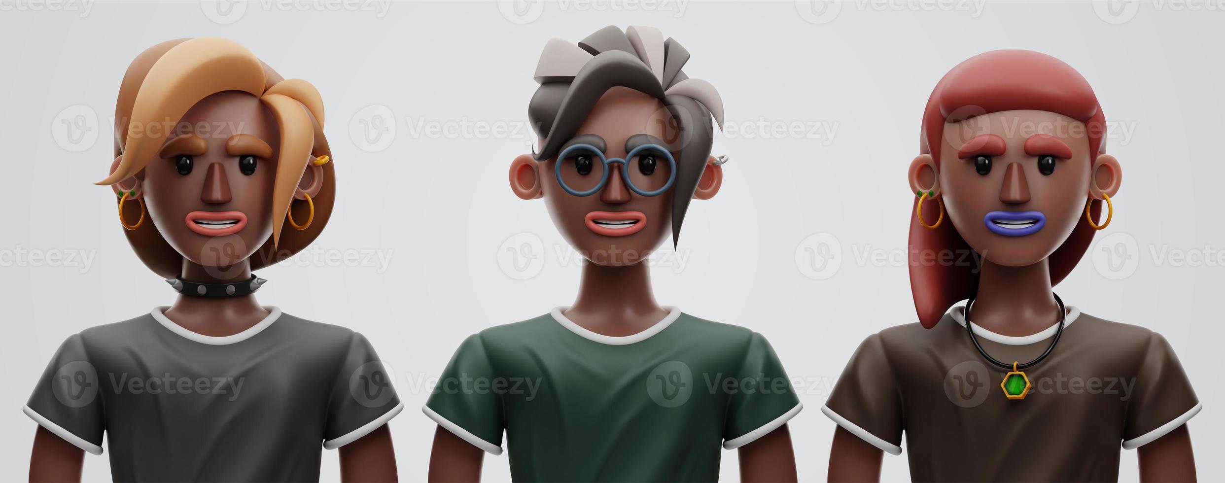 Premium Female Human Character 3d rendering on isolated background photo