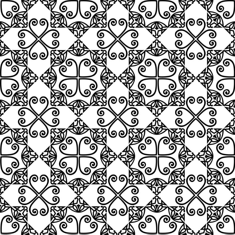 patrón abstracto sin fisuras. fondo ornamental de mosaico floral. adorno de línea musulmana en estilo árabe vector