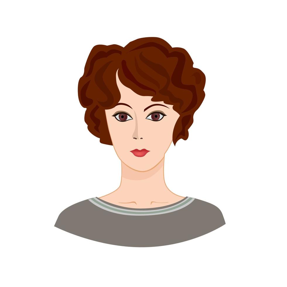 Avatar. Face Icon. Female social profile of business woman. Woman portrait. Support service. Call center illustration vector