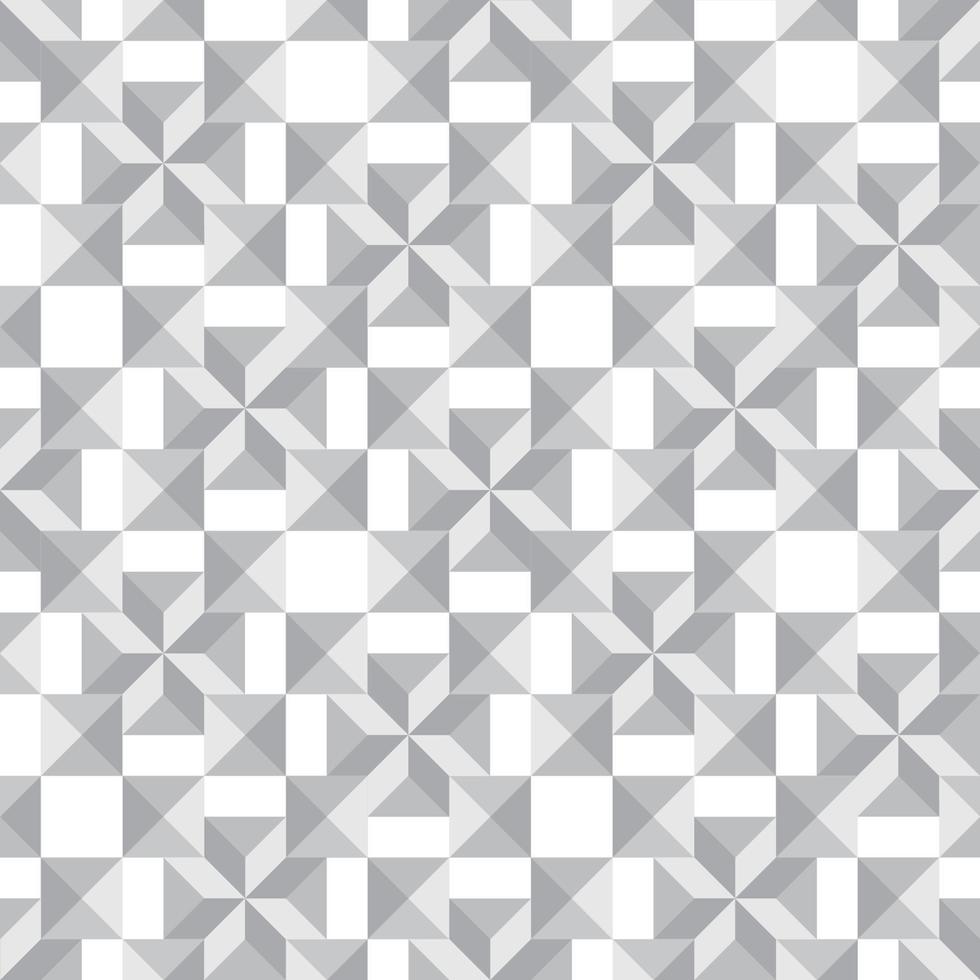 Abstract geometric tile mosaic seamless pattern. Stylish monochrome ornament of geometrical shapes vector