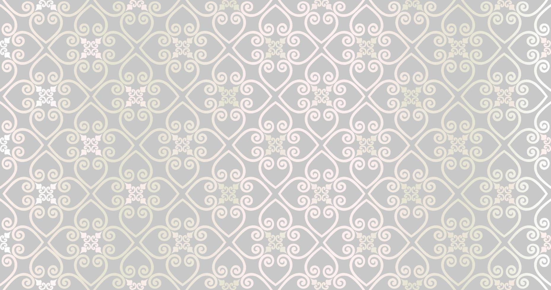 Abstract seamless pattern. Arabic line ornament with geometric shapes. Linear floral ornamental texture. Artistic backdrop in arab orient textile style. vector