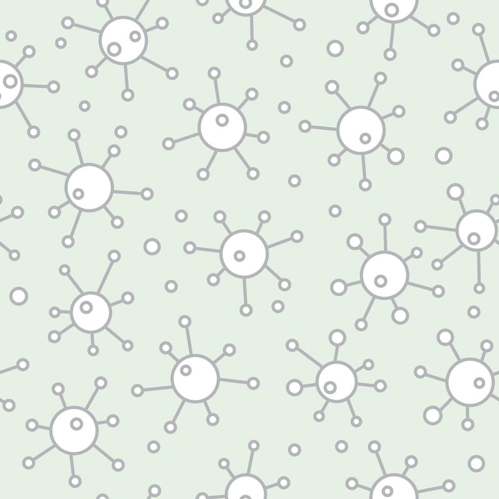 Virus epidemic seamless pattern. Backdrop with illustration of novel Coronavirus 2019-nCoV background.  Ornamental COVID-19 medical design. Abstract bacterium tile texture. vector