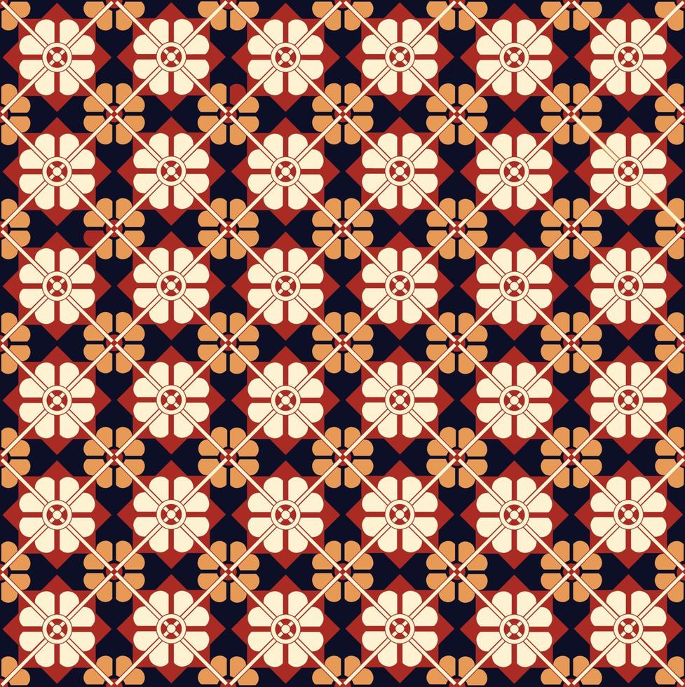 patrón abstracto sin fisuras. ornamento floral telón de fondo geométrico artístico en estilo árabe oriental con motivos árabes, turcos e indios. ideal para telas y textiles, diseño de fondo de papel tapiz vector