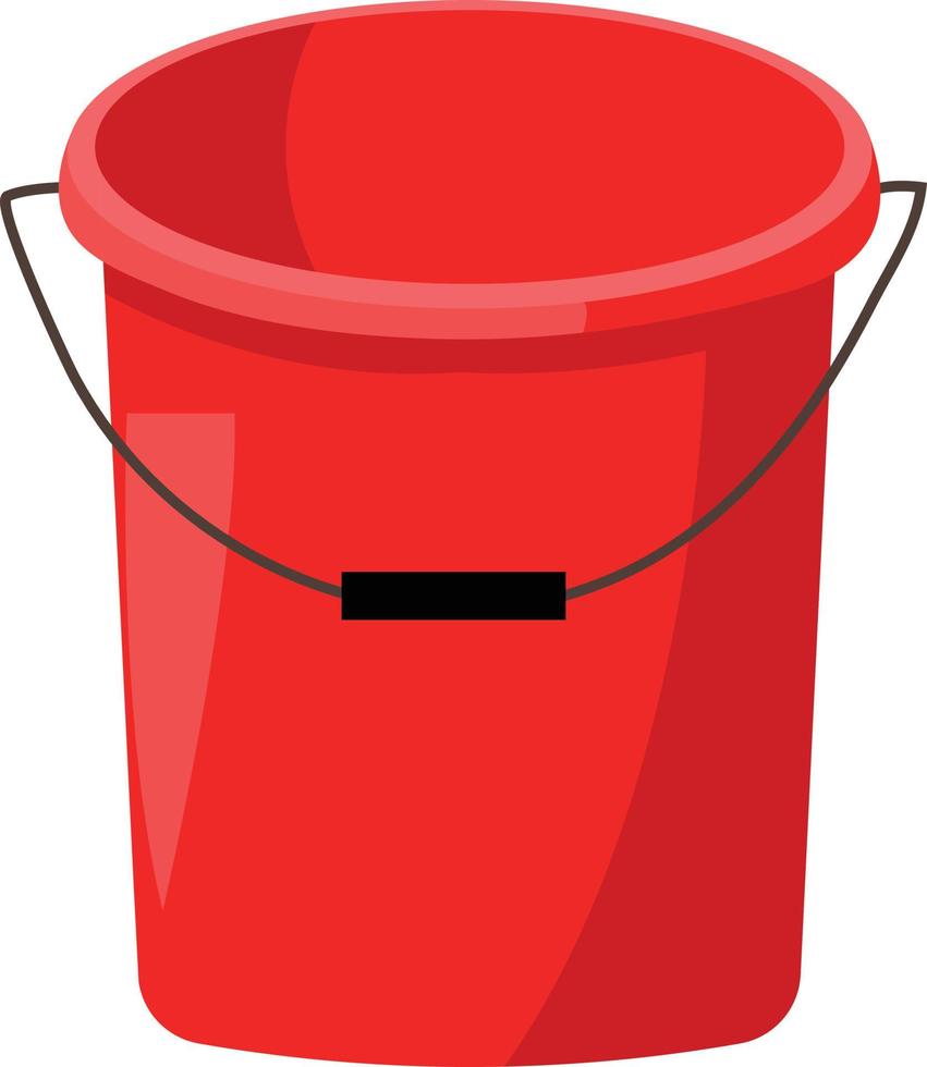 Plastic Water Bucket Vector Illustration