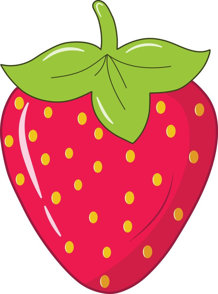 Strawberry Clip Art Vector Illustration 8085927 Vector Art at Vecteezy