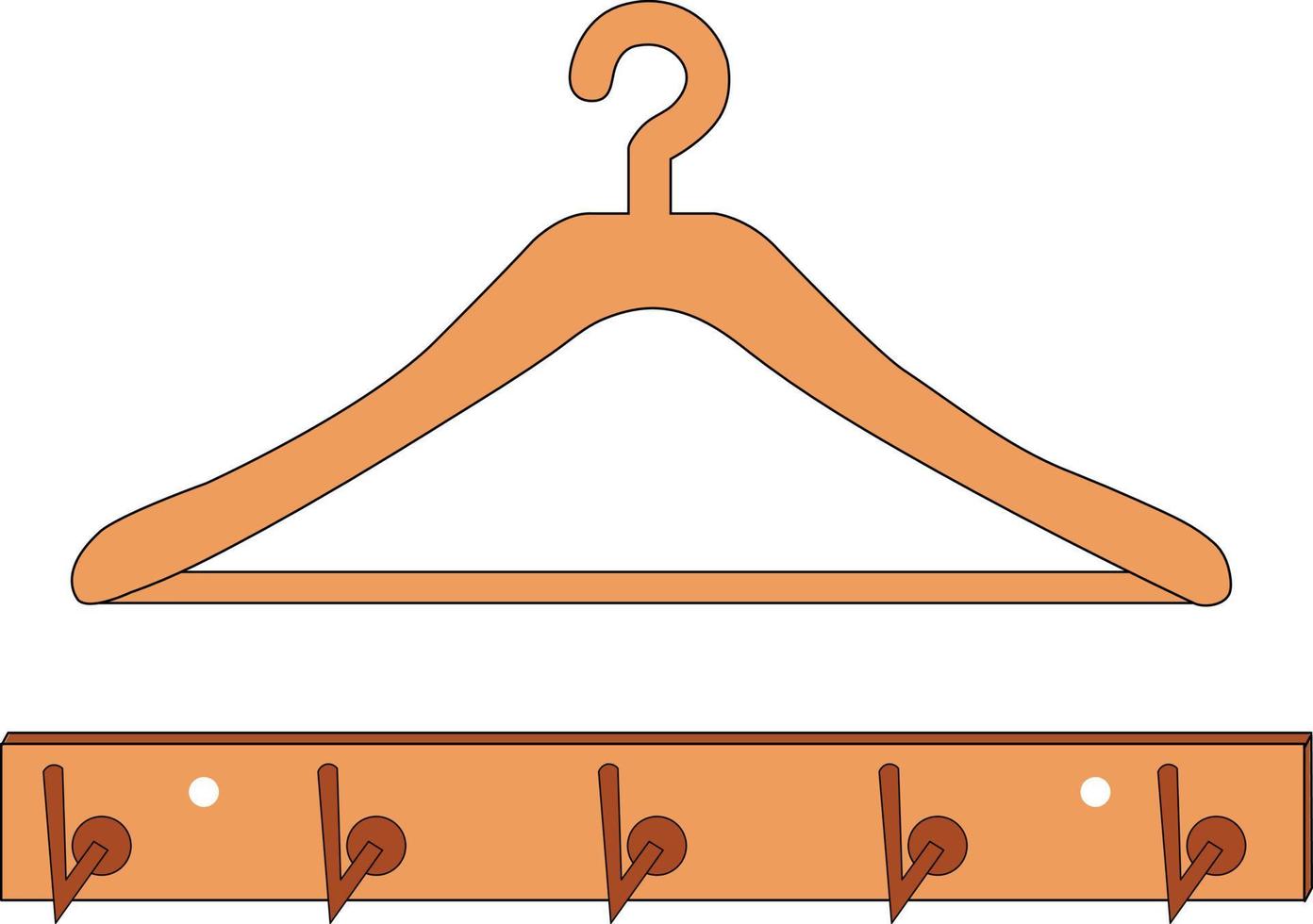 Wall Hanger and Cupboard Hanger Vector Illustration