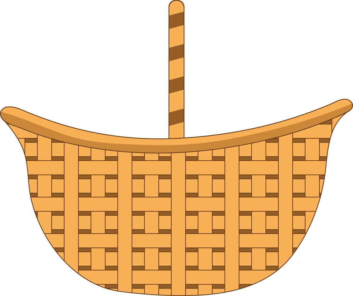 Ilustración de vector de cesta de transporte de madera