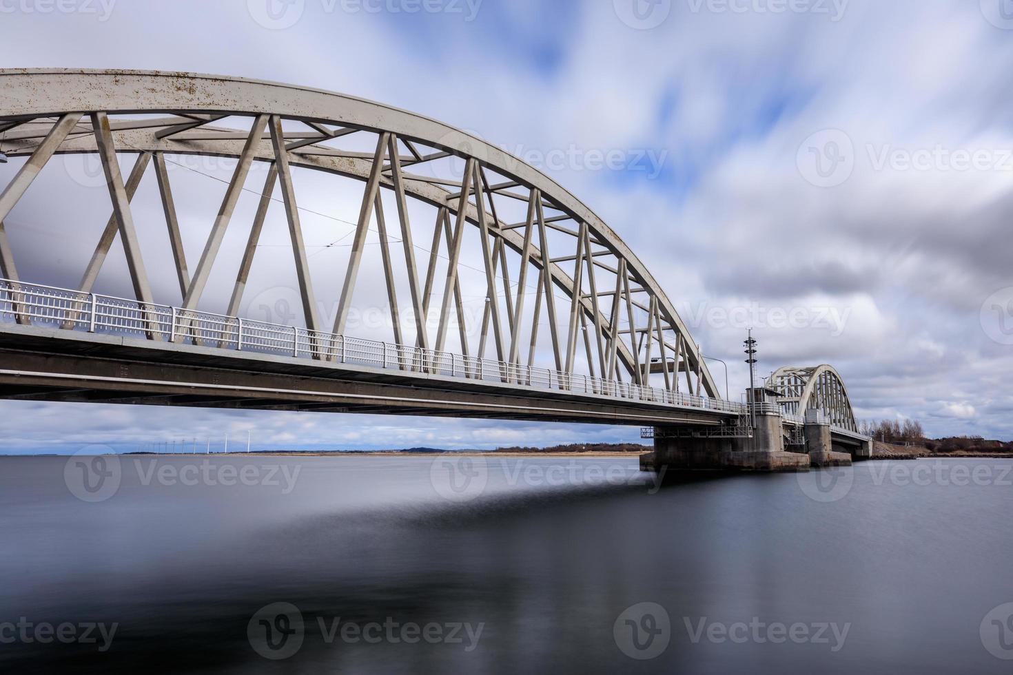 Aggersund Bridge in northern Jutland - Denmark, crossing Limfjorden photo