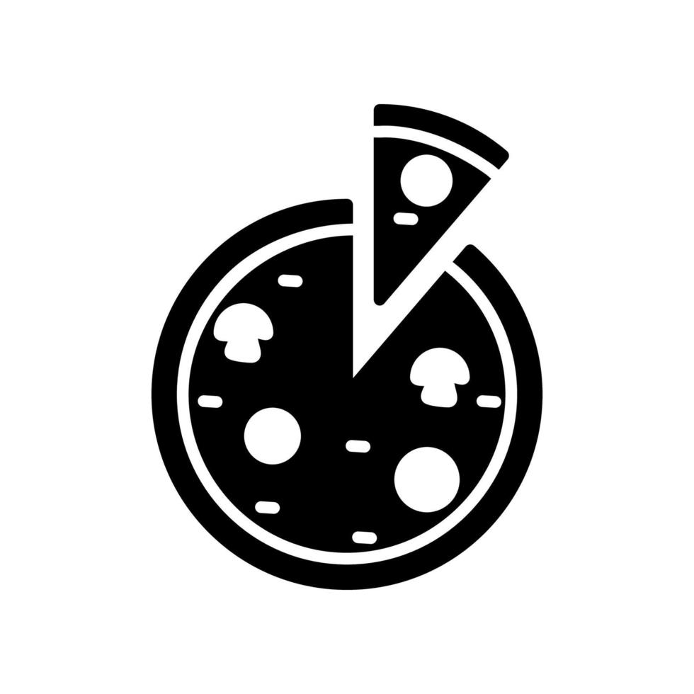 ilustración vectorial gráfico del icono de pizza vector