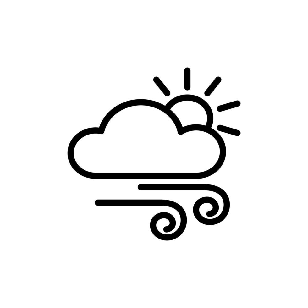 Illustration Vector Graphic of Windy Icon
