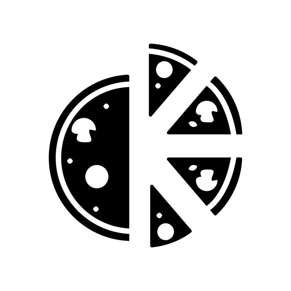 ilustración vectorial gráfico del icono de pizza vector