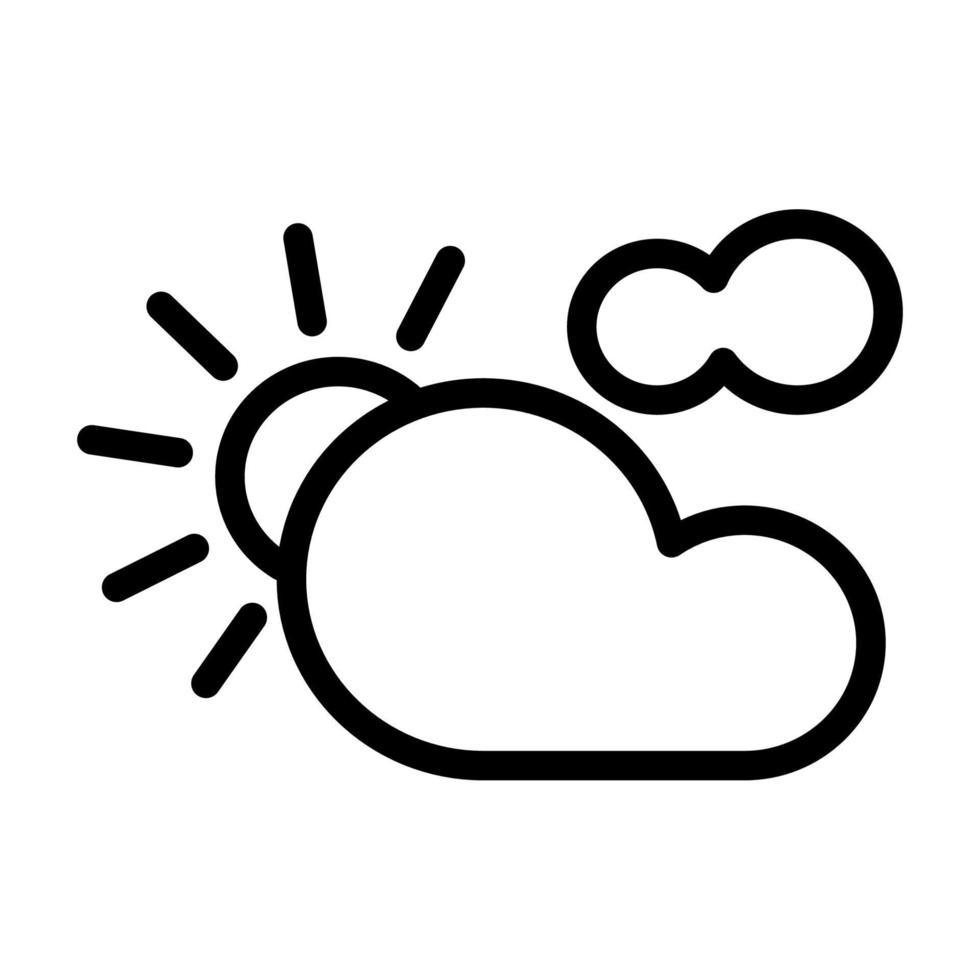 Illustration Vector Graphic of Partly Cloudy Icon