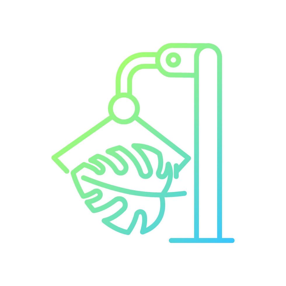 Genetically modifying houseplant gradient linear vector icon. Genetically engineered monstera. Science and technology. Thin line color symbol. Modern style pictogram. Vector isolated outline drawing