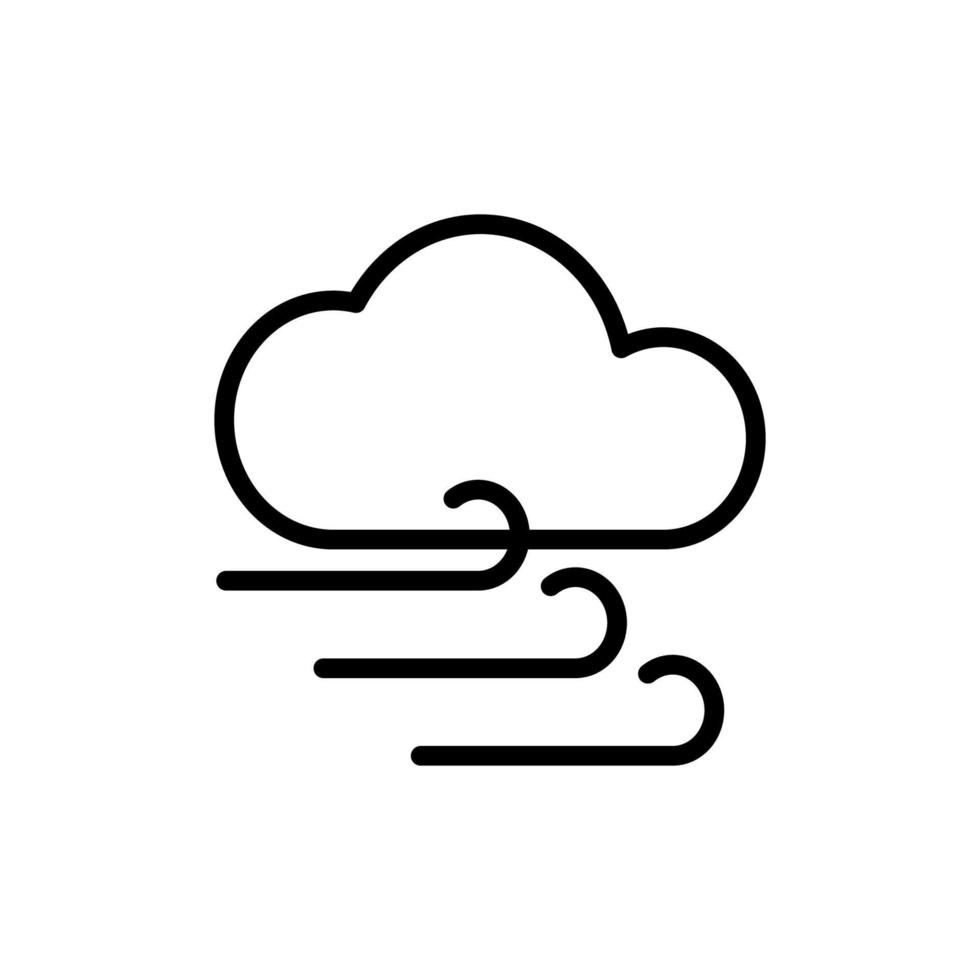 Illustration Vector Graphic of Windy Icon