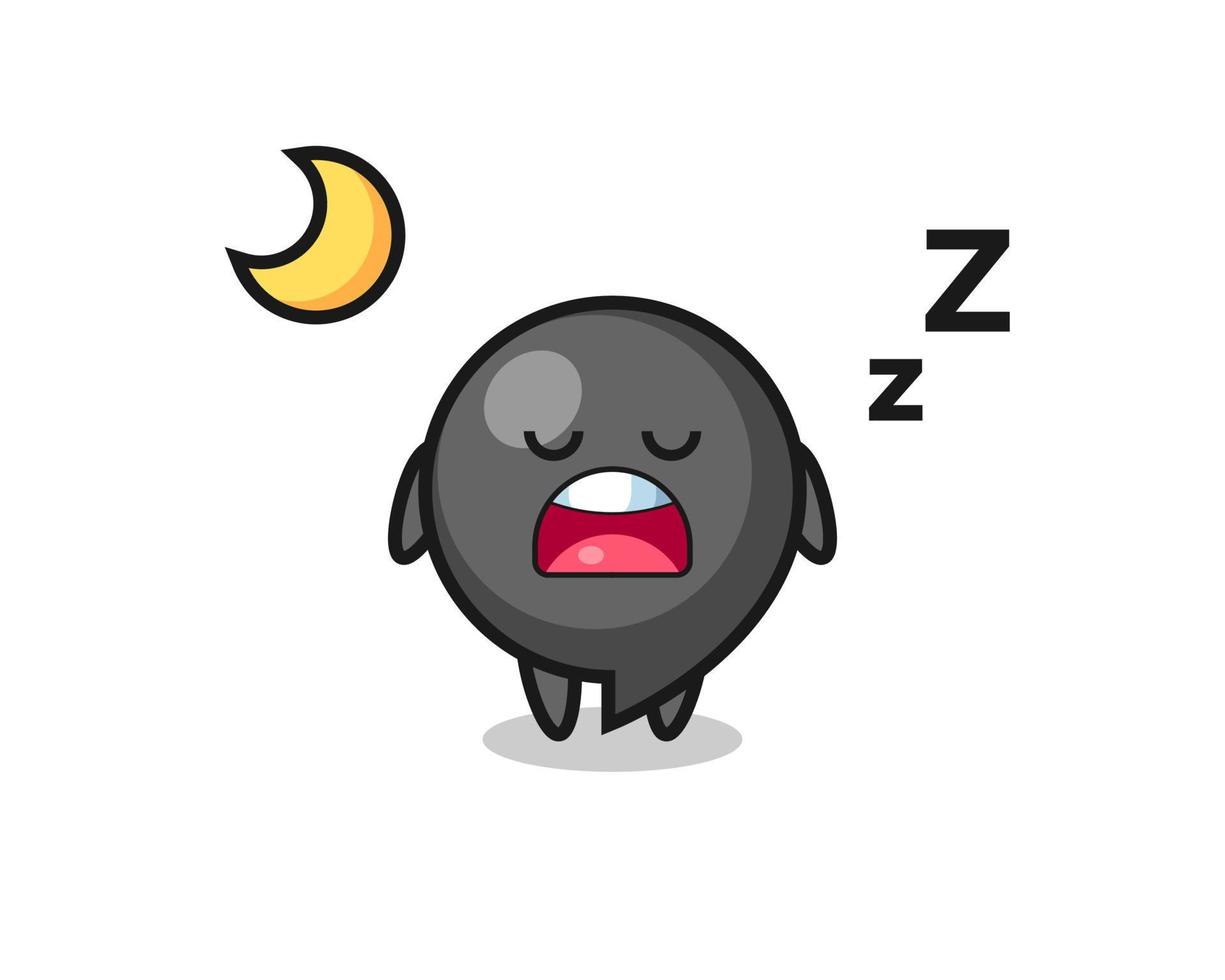 comma symbol character illustration sleeping at night vector