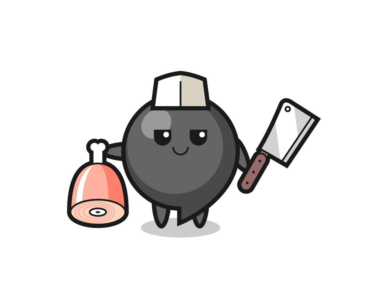 Illustration of comma symbol character as a butcher vector