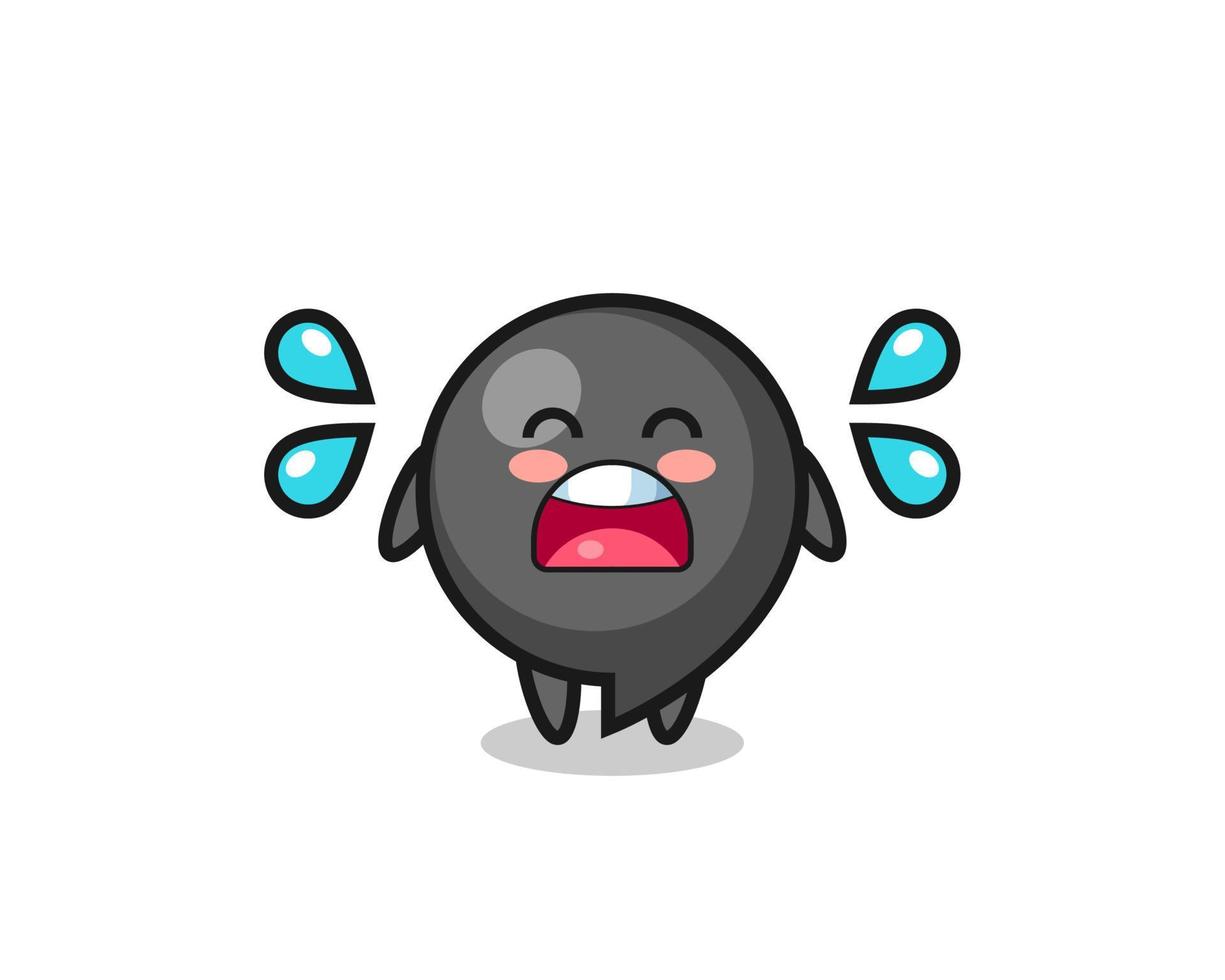 comma symbol cartoon illustration with crying gesture vector